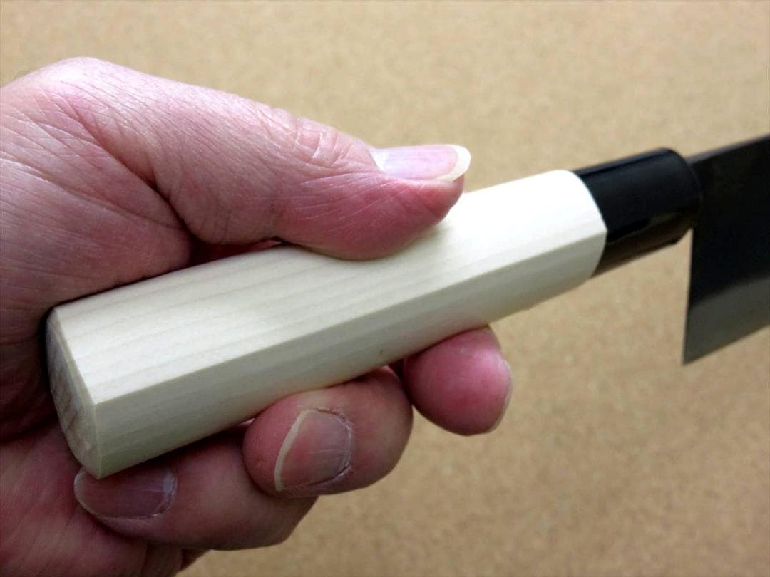 関の刃物 菜切包丁 165mm 無印 白鋼 2号 三枚合 黒打 薄刃包丁 野菜切