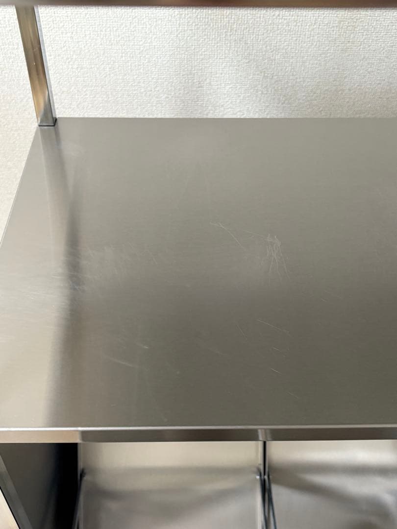 ステンレス作業台ワゴン ダスト3分別 幅73.5cm