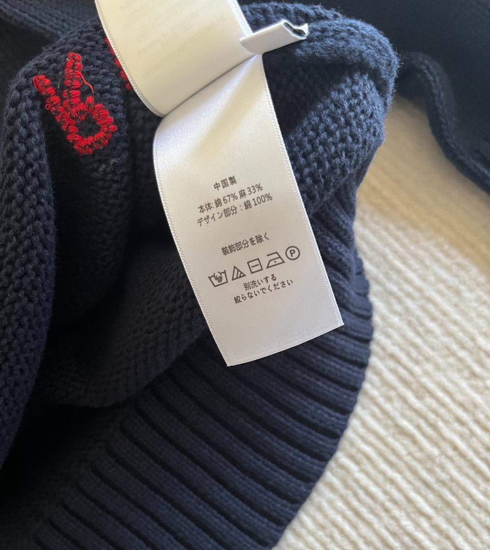 未使用 ポロベア コットンセーター ポロラルフローレン シルク 刺繍 ブルー