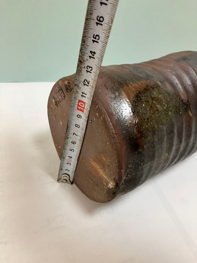 沖縄　琉球焼の名工【故】宮城勝臣作　壺　花器　やちむん　ヤチムン　（壺屋焼　希少