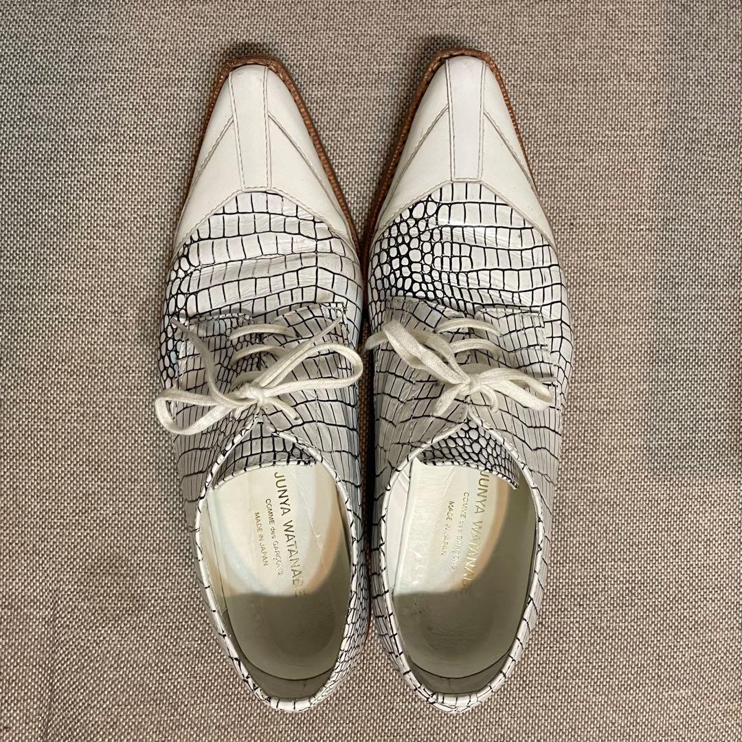 【JUNYA WATANABE】型押しクロコ柄レザーシューズM（24.5㎝）