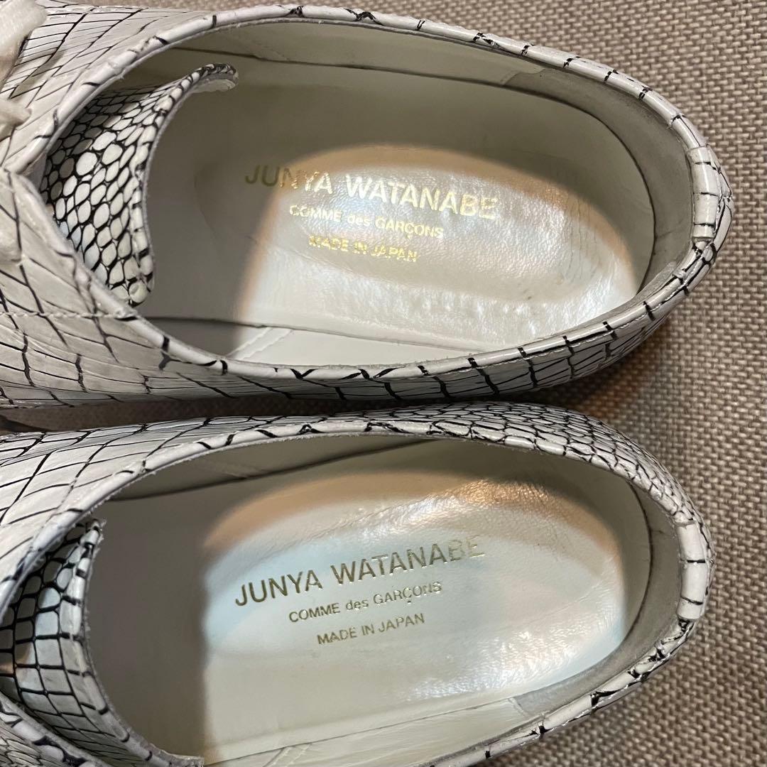 【JUNYA WATANABE】型押しクロコ柄レザーシューズM（24.5㎝）
