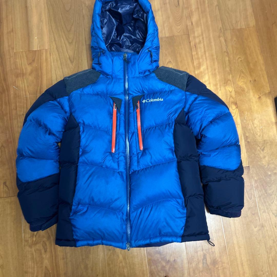 訳あり　コロンビア　ダウンパーカー　メンズ　 XL ブルー