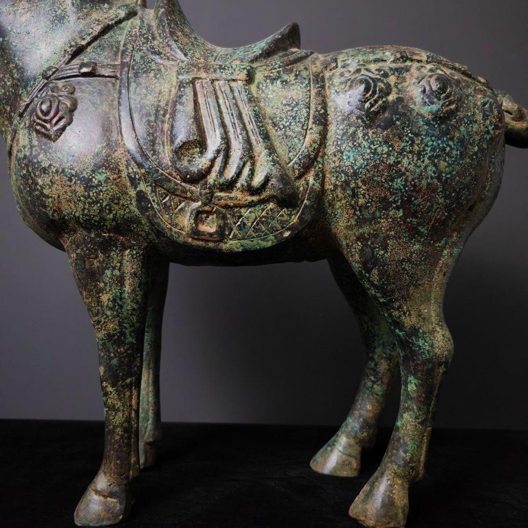 中国古美術品·古青銅器★西周青銅馬★宮蔵珍品・文房置物·風水開運置物・金運UP