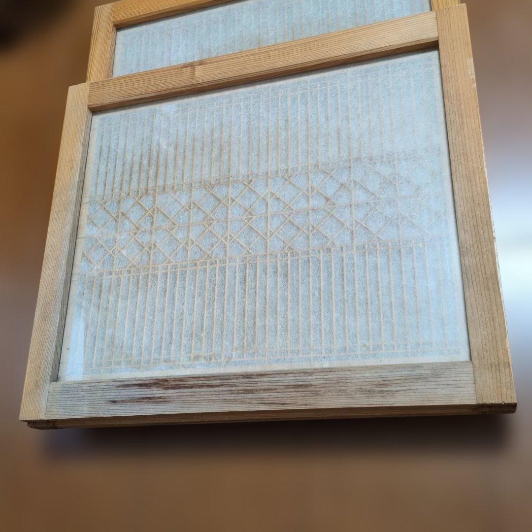 昭和レトロ ガラス引戸 組子 格子欄間 衝立 書院障子 建具 リフォーム