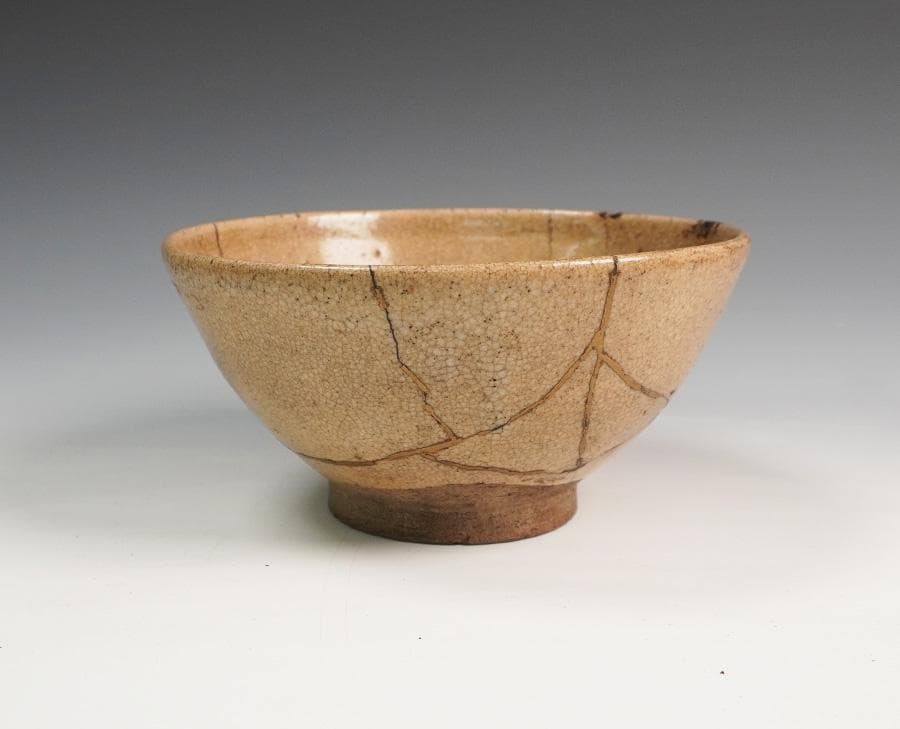 時代 古萩茶碗 用心箱 茶道具