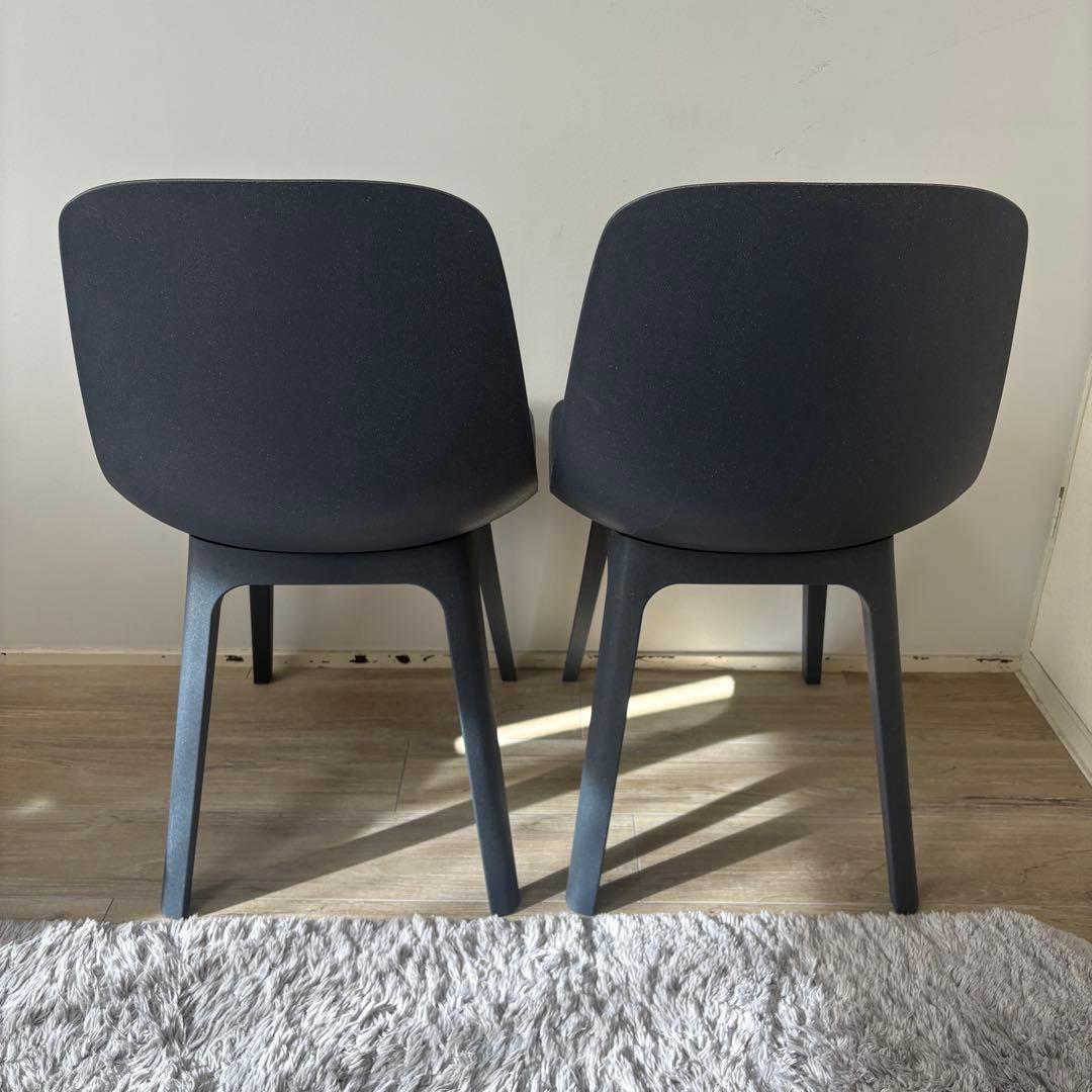 1/20まで IKEA ODGER ダイニングチェア ネイビーブルー　２脚