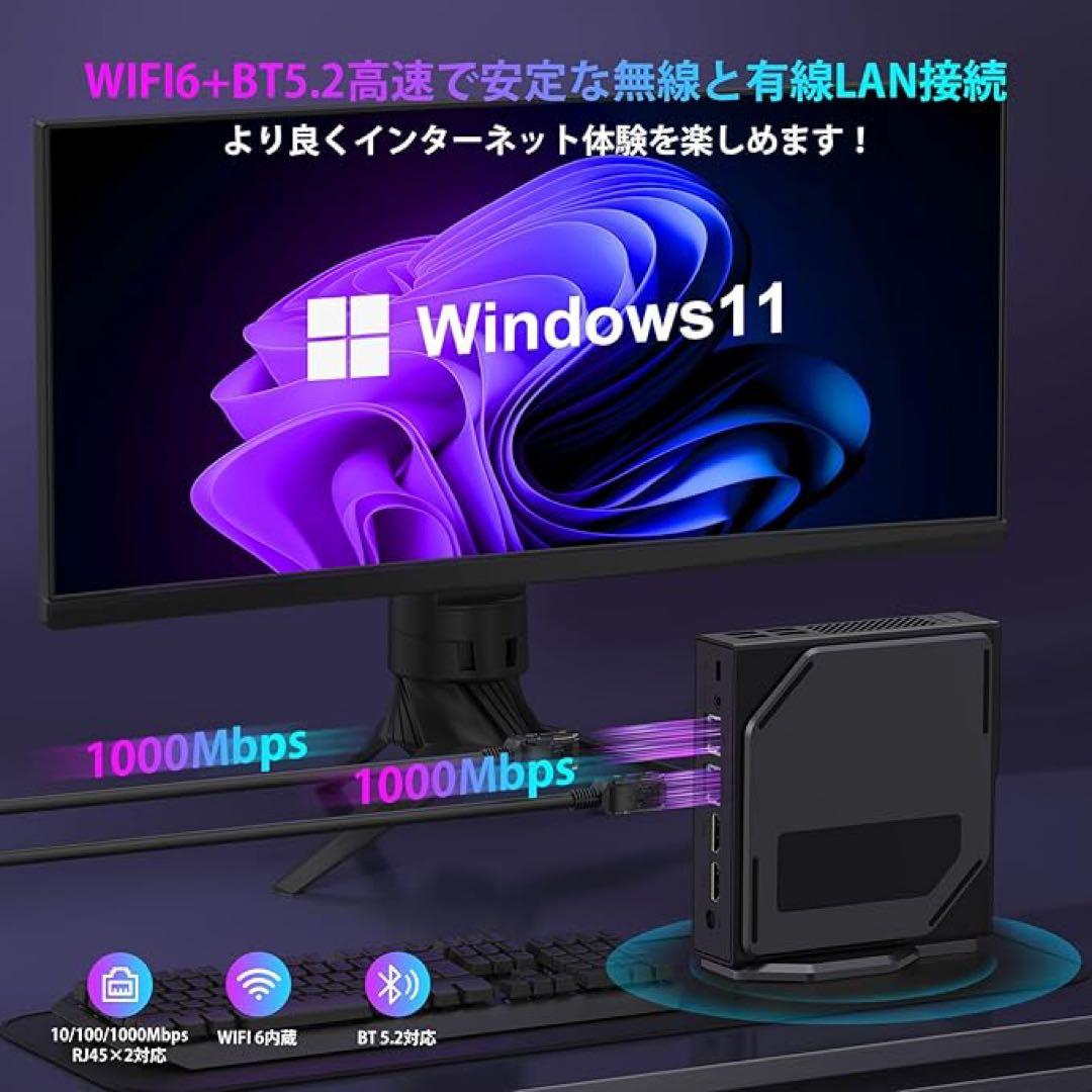 ミニpc 第12世代 n97 8GB+256G Windows11 Pro