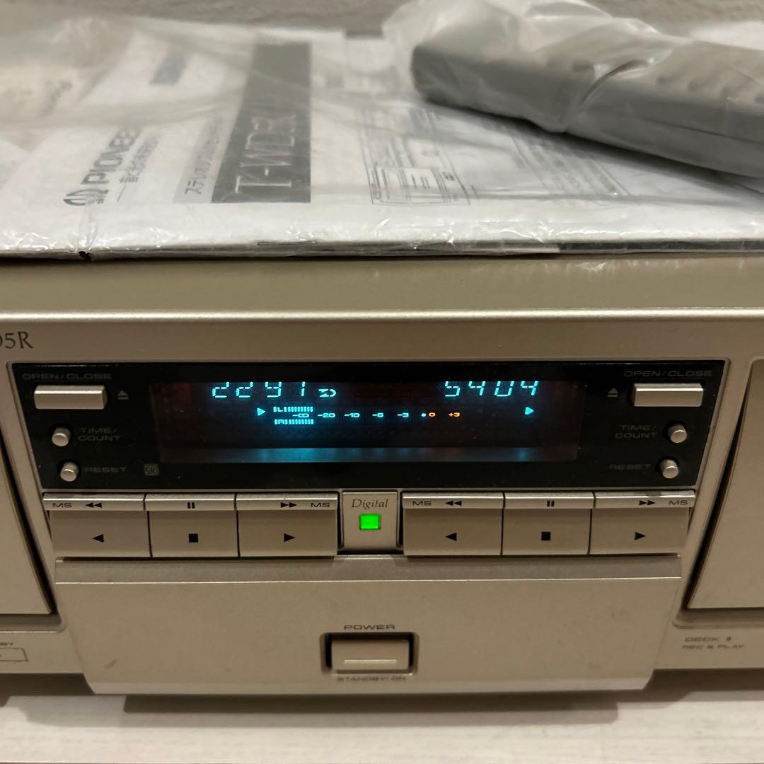Pioneer パイオニア ダブルカセットデッキ オーディオ機器 リモコン付き