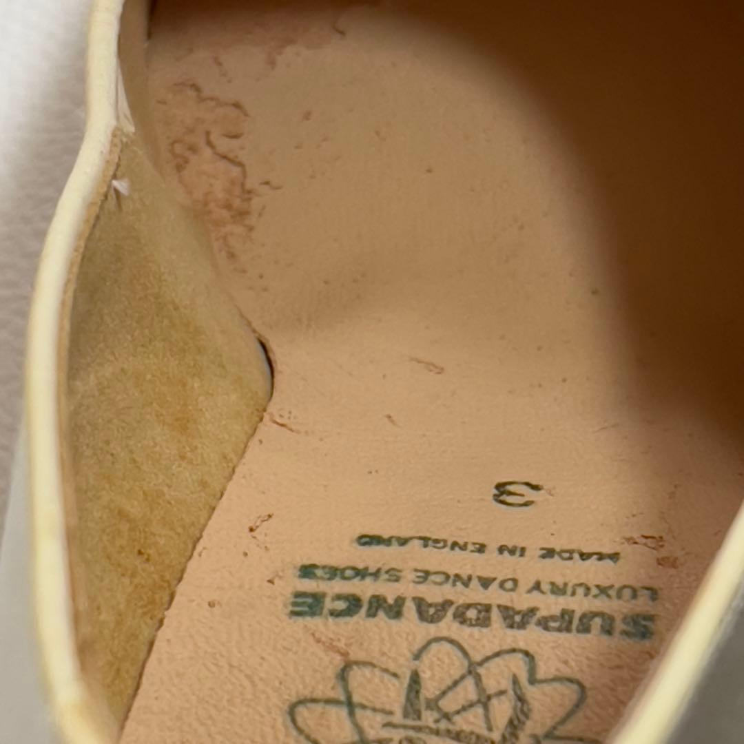 スーパダンスシューズ　ワイド3 ヒール7cm 訳あり　未使用　ホワイトサテン