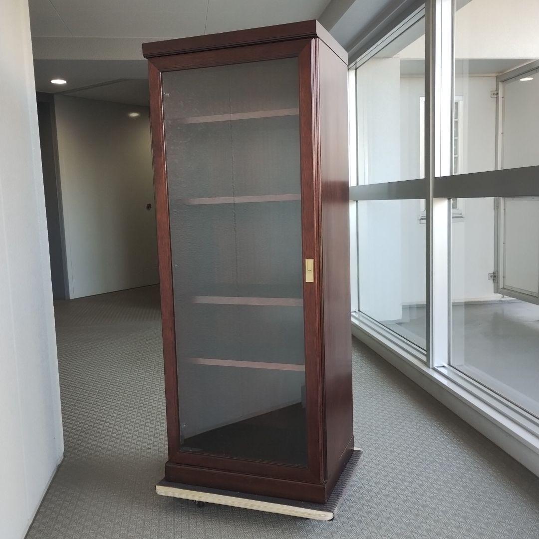 S*R様 ヤマハ　木製　面取ガラス扉　５段　キャビネット　ラック　シェルフ　US