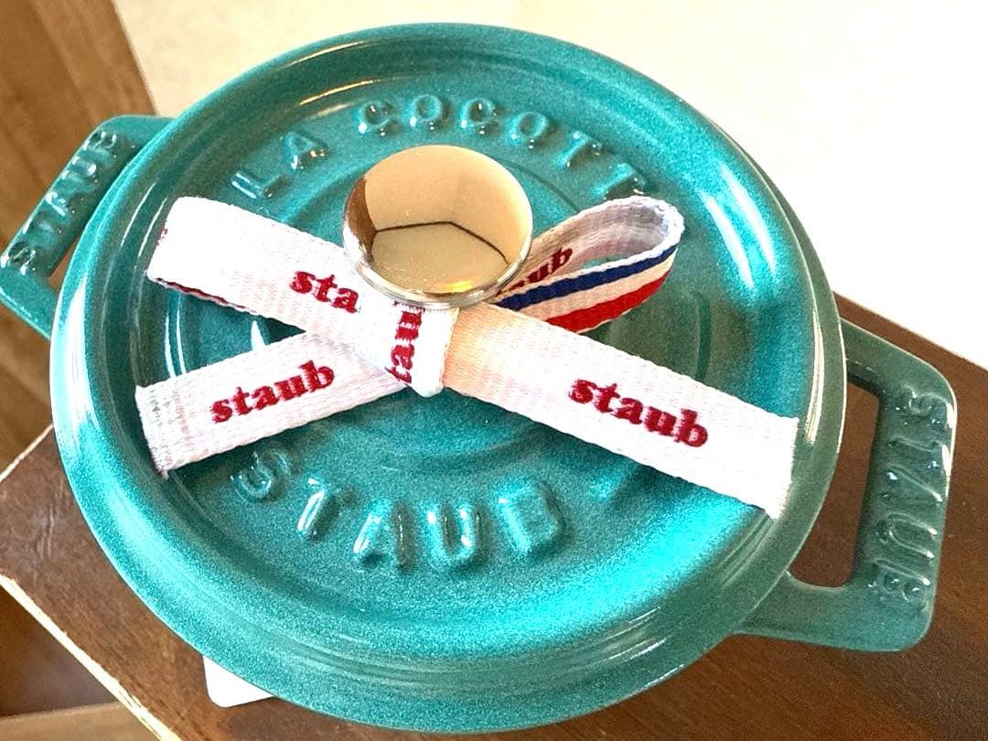 ストウブSTAUB完全限定希少廃盤色ミントココットラウンド１０ｃｍ新品生涯保証付