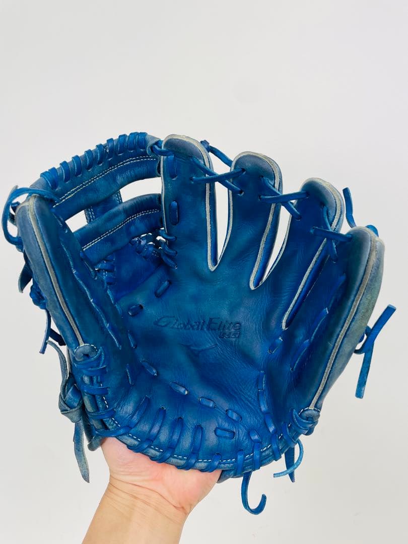 MIZUNO ミズノ　グローバルエリート　野球グローブ　軟式用　内野手向き　青