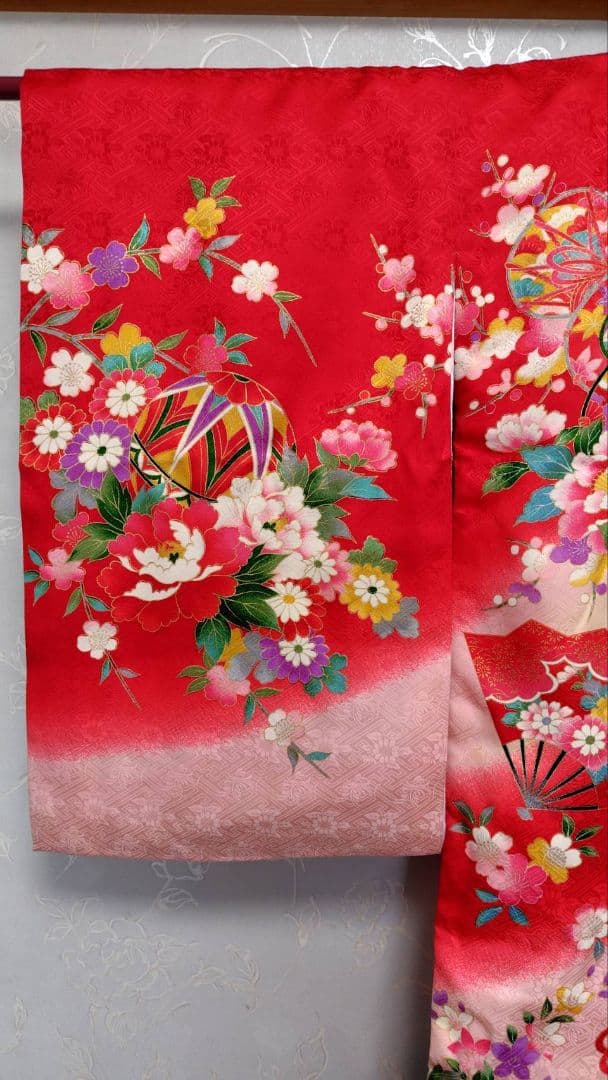 RK403アンティーク子供着物着丈98センチ裄丈46センチ3歳前後長襦袢付き綺麗