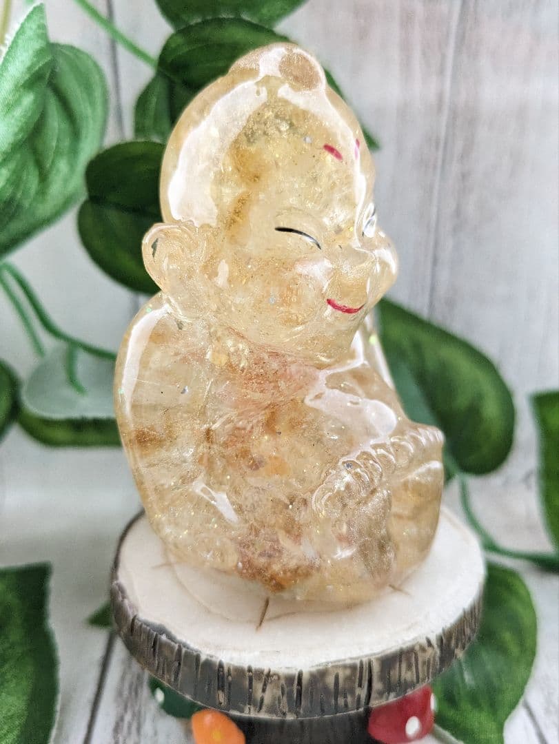 【yucco89】エンジェルオーラクォーツのかばちゃん形オルゴ☆他２点