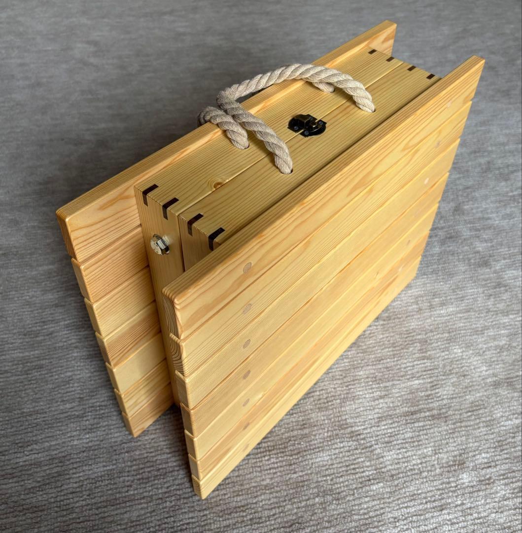 折りたたみ式アウトドアサイドテーブル【カラー:ナチュラル】