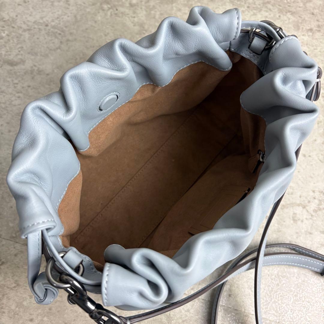 ✨未使用級✨ コーチ 2way ショルダーバッグ フェイ ドローストリング 水色