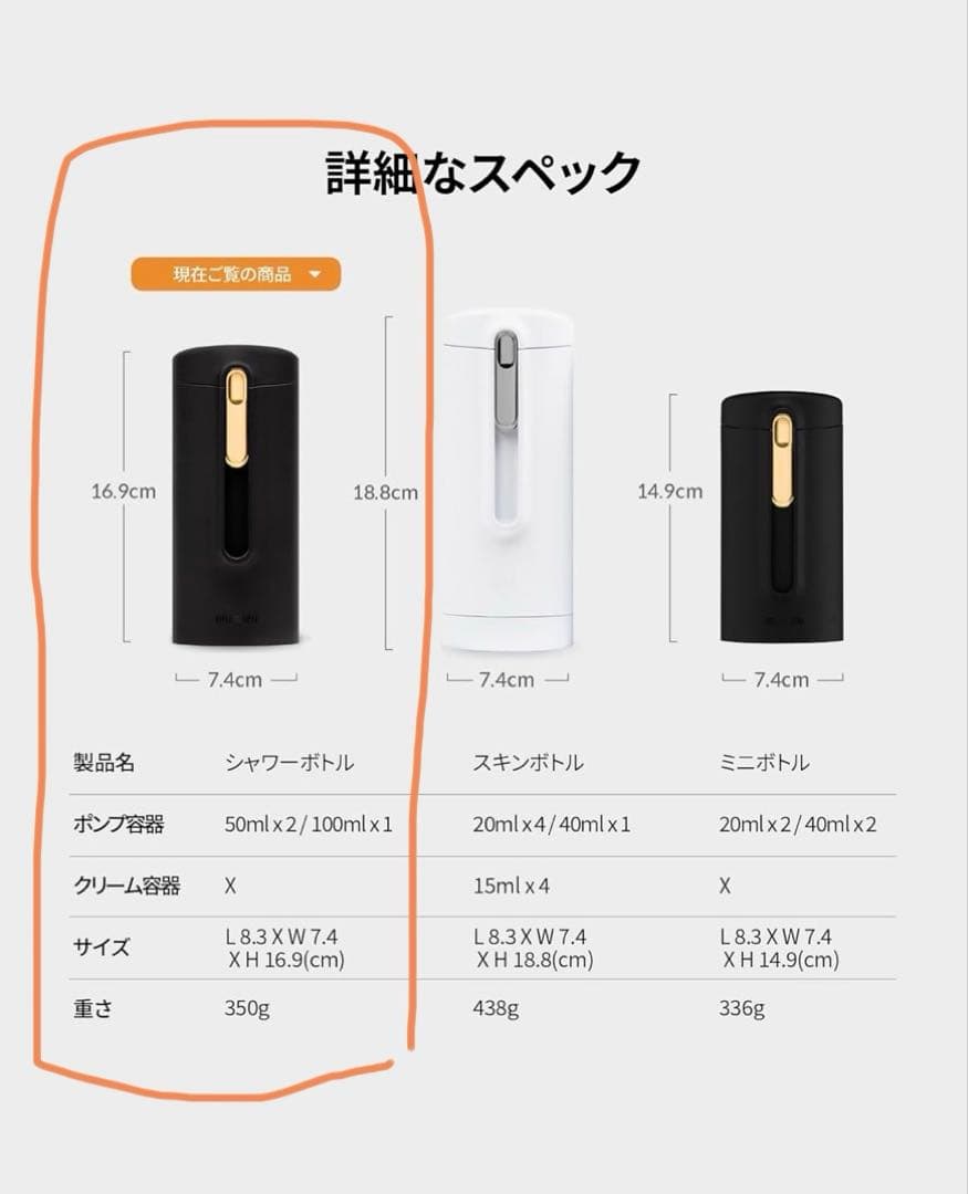 ブリーデン シャワーボトル トラベルボトル