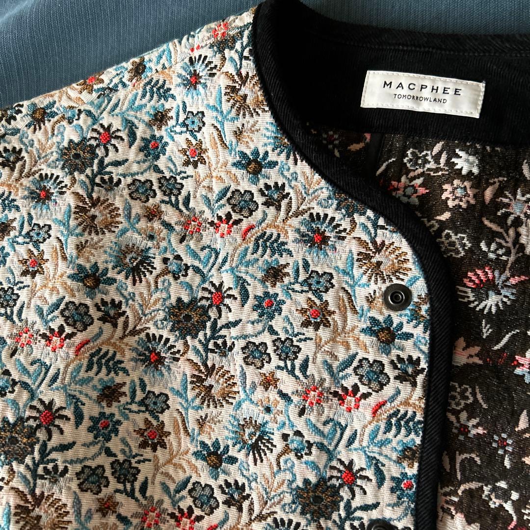 MACPHEE フローラルゴブラン ノーカラージャケット マカフィー　2023