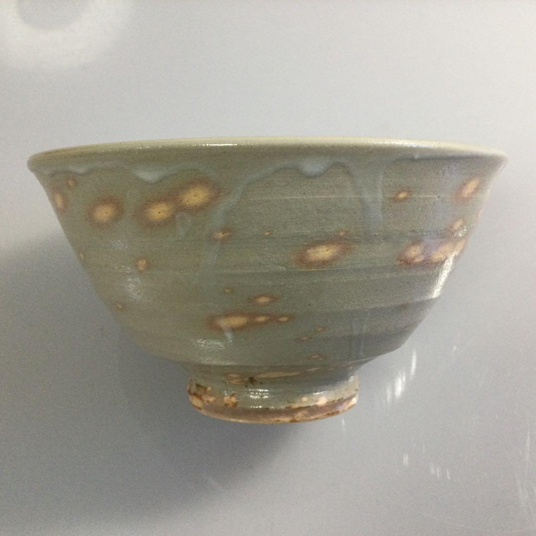 青伊羅保茶碗『玉水』遠藤祥雲作 大徳寺龍源院 細合喝堂書付 茶道具 T877