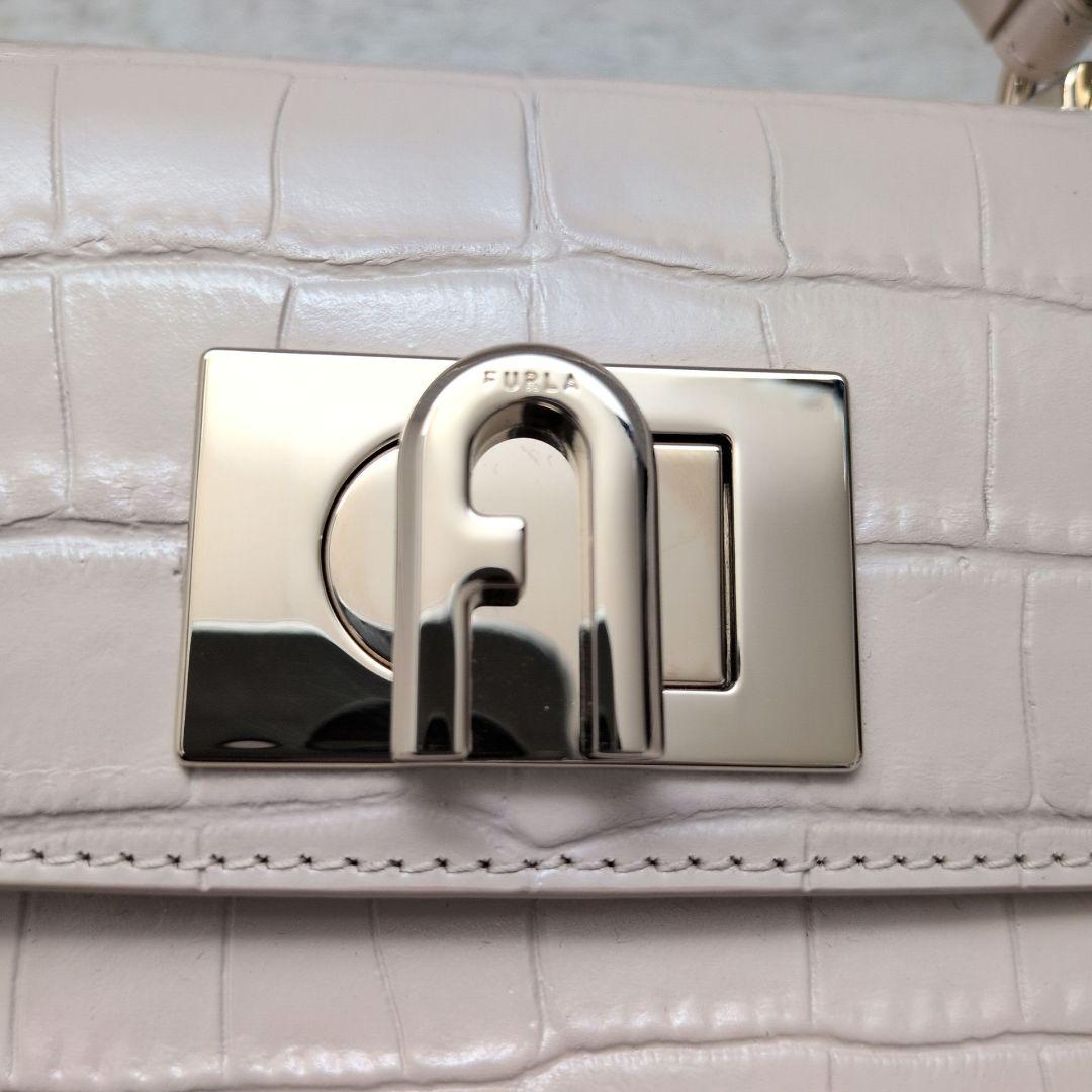 【極美品 保存袋付き】フルラ　1927　トップハンドル　ミニ　ハンドバッグ