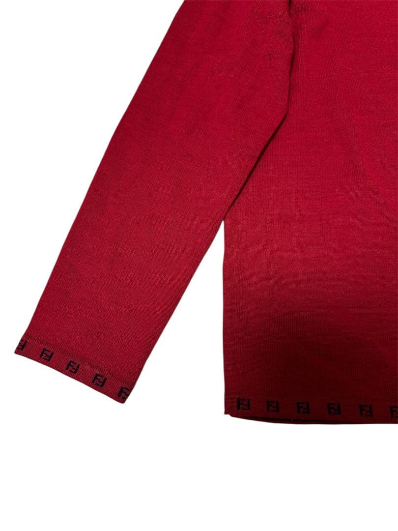 【美品】FENDI フェンディ FF柄 ズッカ柄 イタリア カーディガン ニット