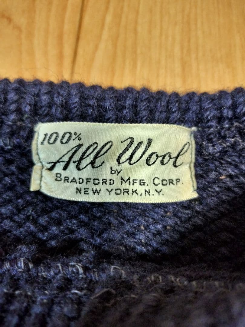40s50s BRADFORD MFG. CORP ヴィンテージニット セーター