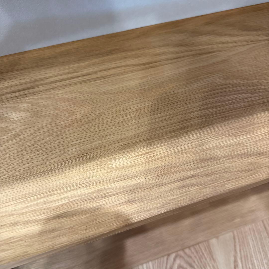 無印良品 スタッキングシェルフ ワイド ２段 オーク材　訳あり