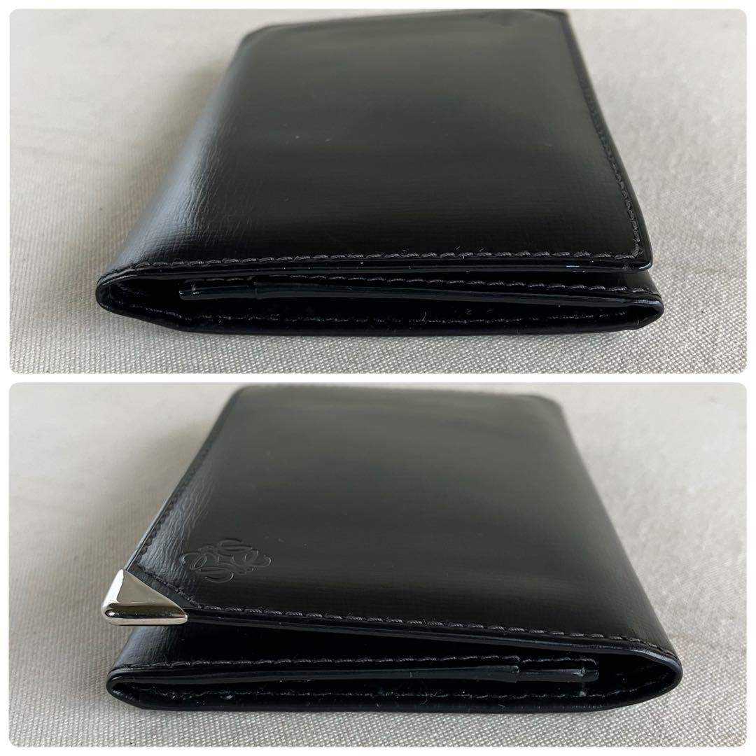 LOEWE 名刺入れ カードケース 黒 本革 アナグラム ロエベ