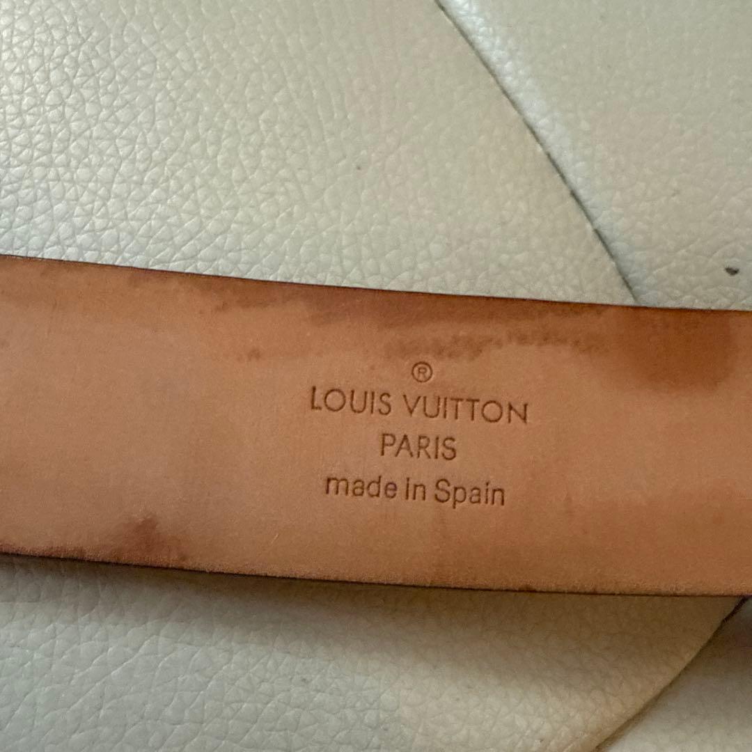 ユニセックス　Louis Vuitton ブラウンレザーベルト　ヌメ革