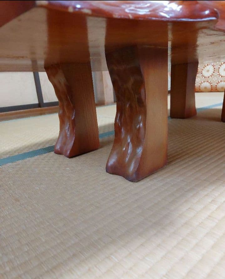 【値下げ】高級銘木 高級木材 一枚板 座卓 和室 天然木 レトロ　和室