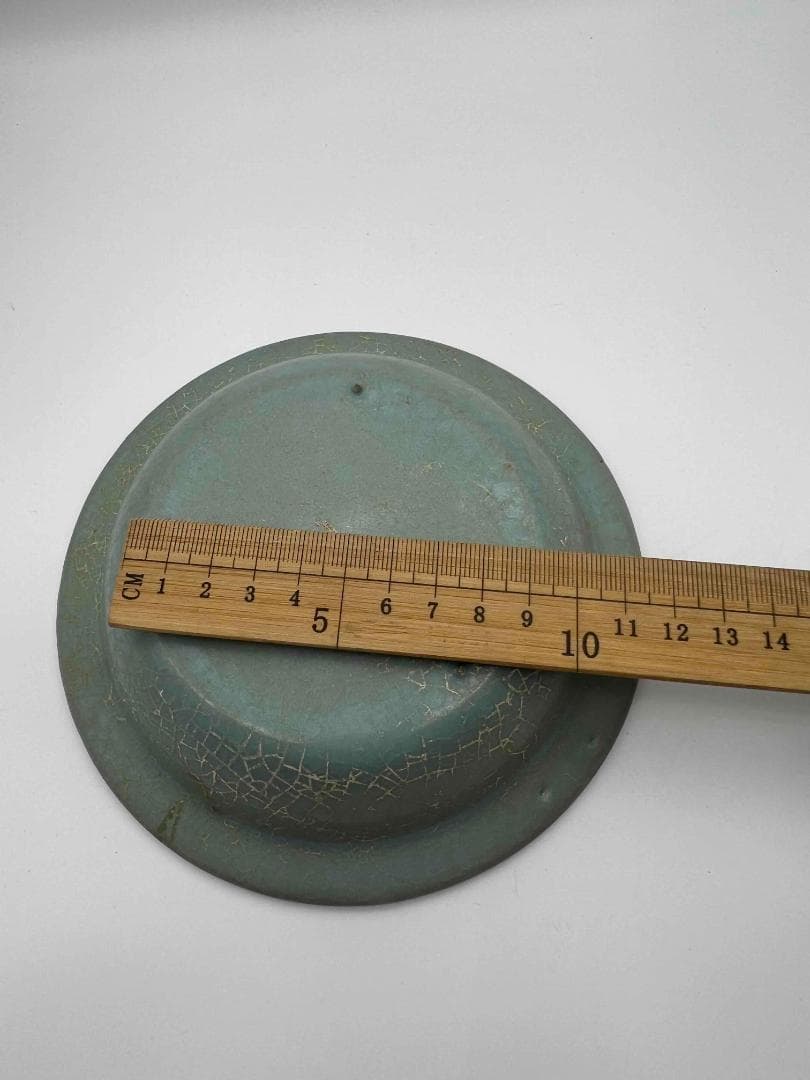 宋時代　青磁　汝官窯碗 三支釘燒盤 郊壇官窯皿 水差し 唐物(B-86)