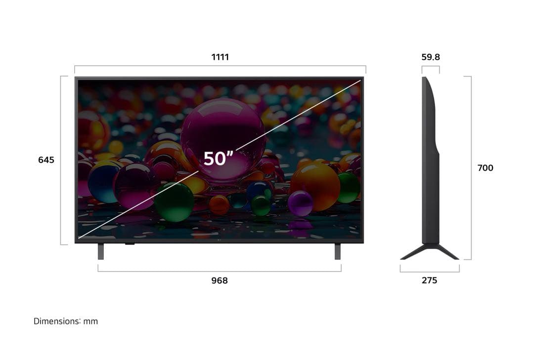 【未開封品】 LG　50V型スマートテレビ　50UT801C0JB　4K　UHD