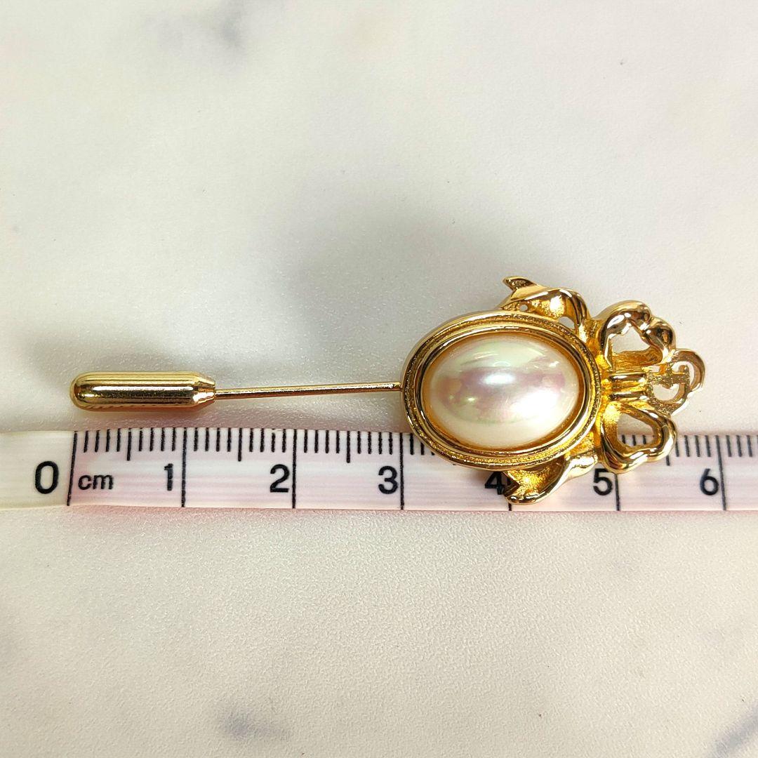 【美品✨】クリスチャンディオール　ピンブローチ　パール CDロゴ ゴールド金具