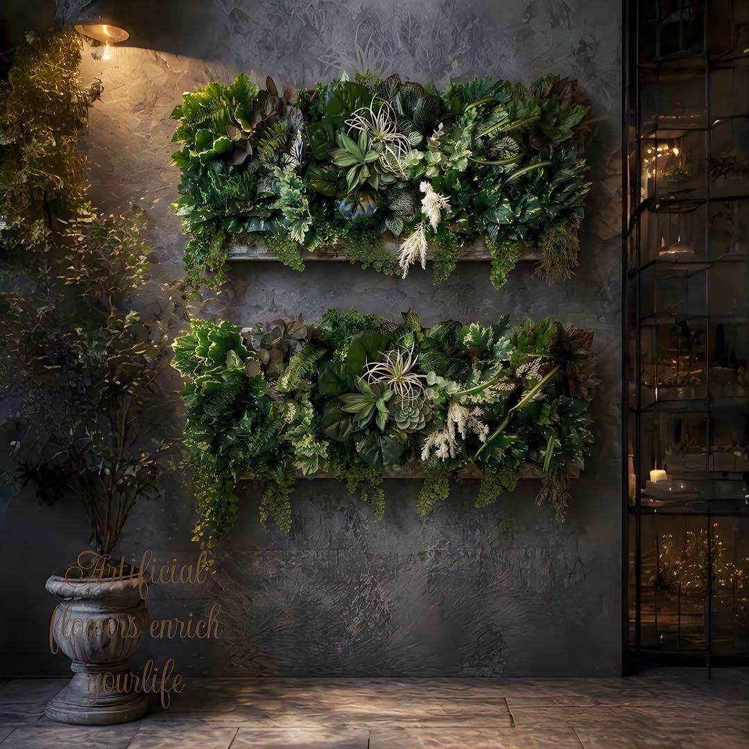 光触媒　人工観葉植物　ウォールグリーン　フェイクグリーン　壁掛け363636