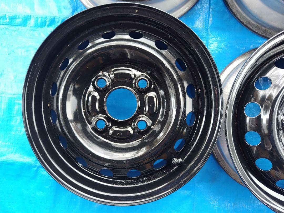 145/80R12・LT【1/2】軽トラ用スタッドレス・鉄ホイール付、２本分割