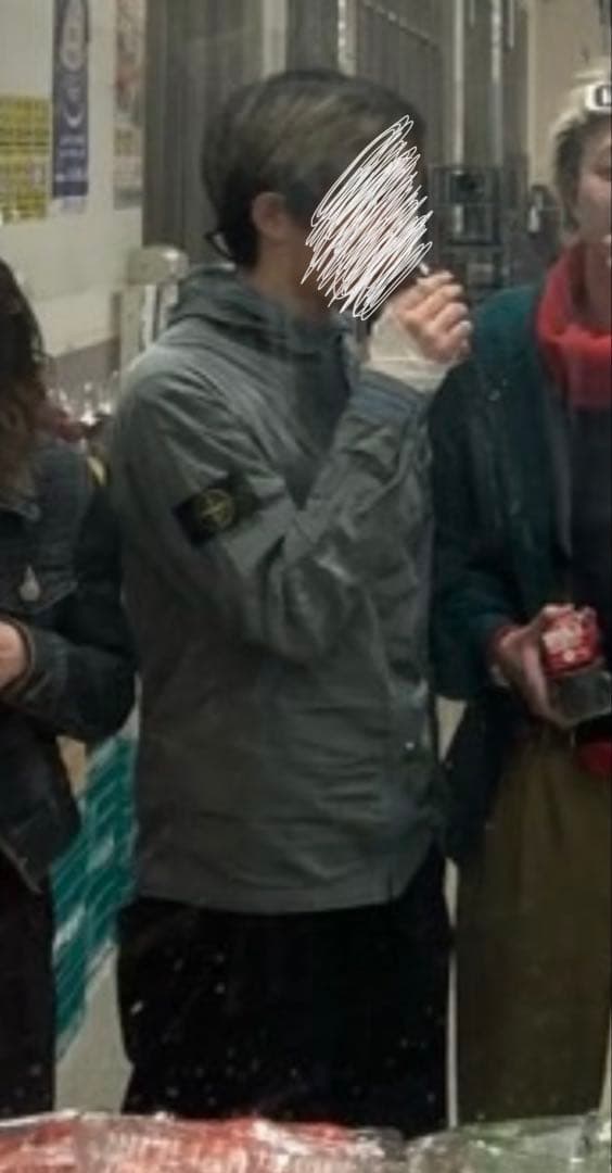 Stone  ナイロンメタルジャケット　水色