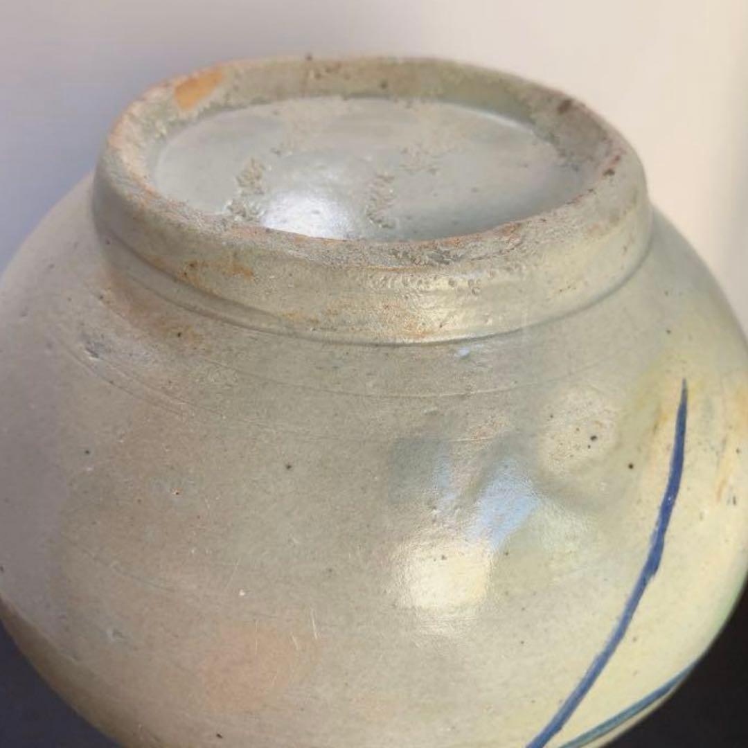 直しあり 李朝　染め付け　染付　花瓶　草模様　壺　徳利　酒器　花　草紋様　朝鮮