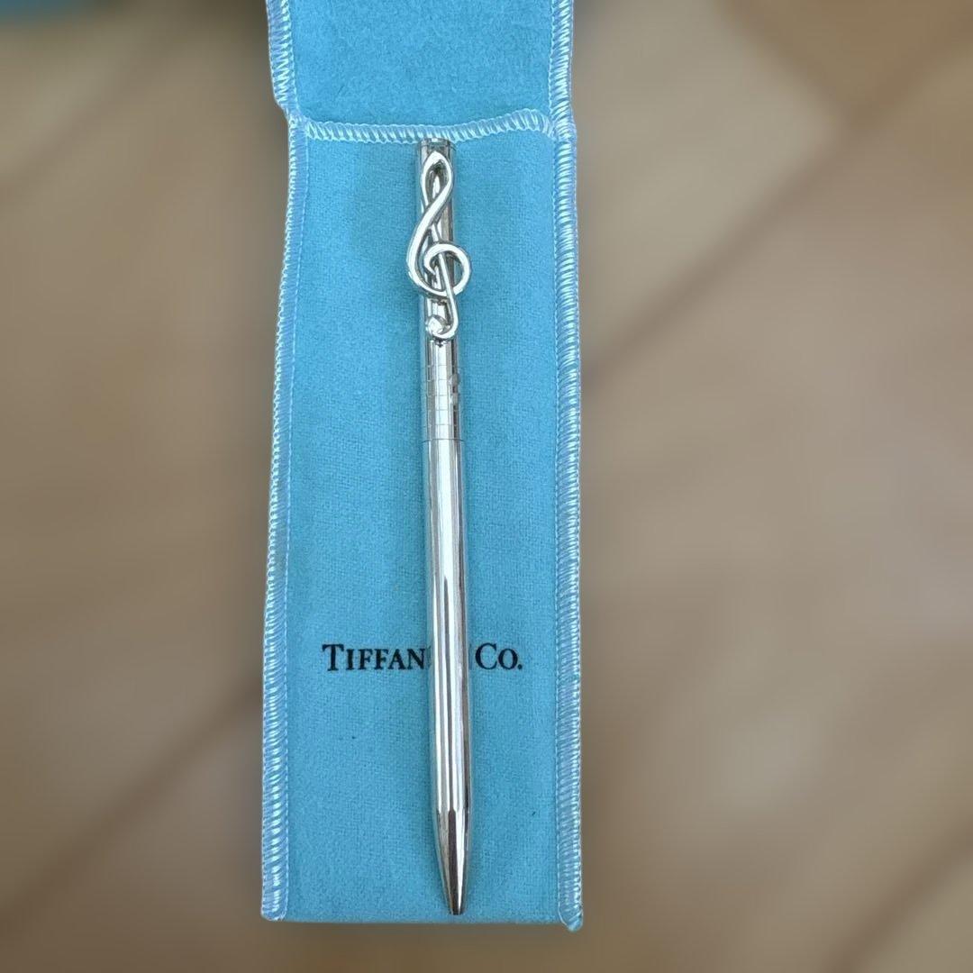 TIFFANY ＆ Co.シルバート音記号モチーフ　ボールペン ユーズド美品
