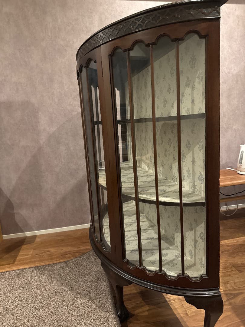 1890年代イギリス製アンティーク　ヴィクトリアン　ウォルナット　キャビネット