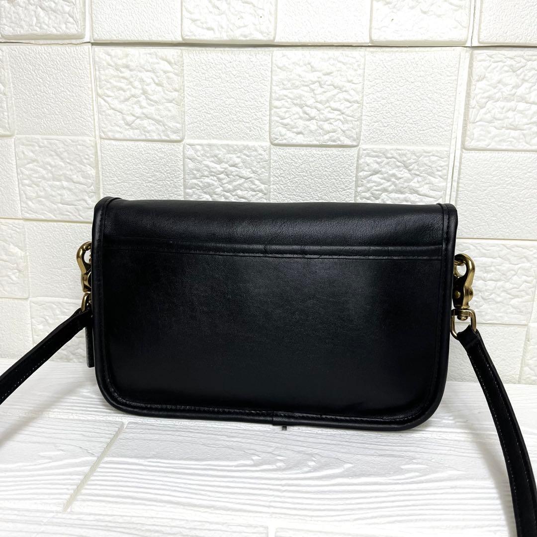 ✨極美品✨☘️COACH☘️✨ショルダーバッグ✨グラブタンレザー✨USA製✨ブラック