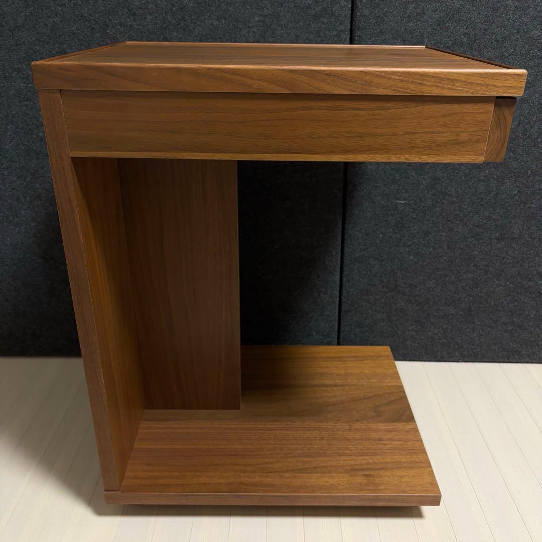 レグナテック　ジラーレ　ウォールナット　サイドテーブル　引き出し　ローテーブル