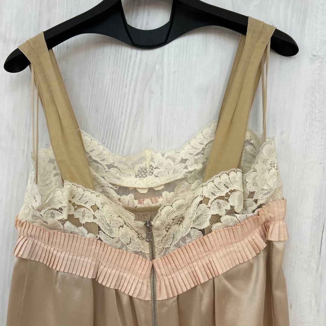 新品未使用　ドルチェアンドガッパーナ　レースキャミソール ベージュ フラワー装飾