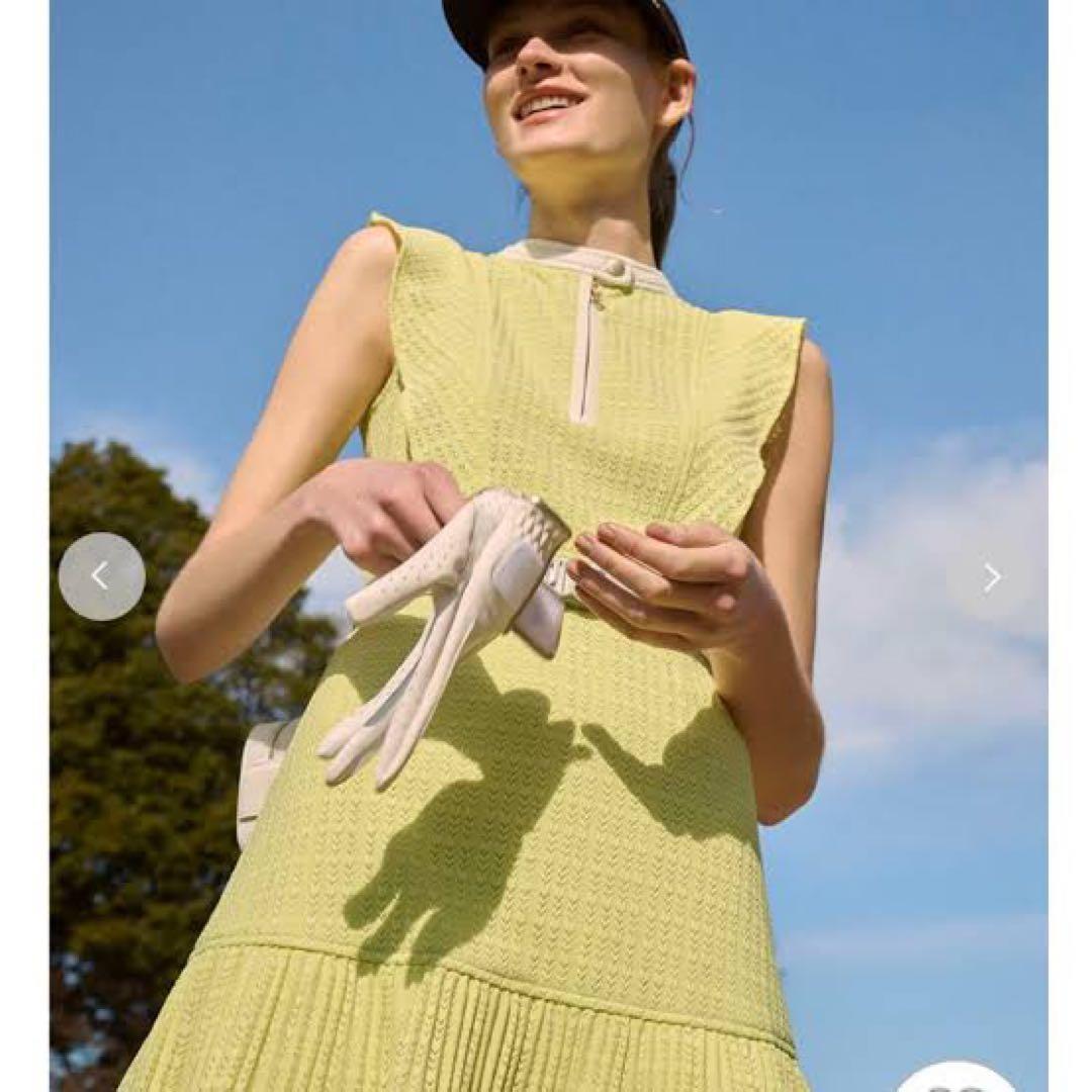 [セルフォード] GOLF ストレッチレースワンピース ライム 36