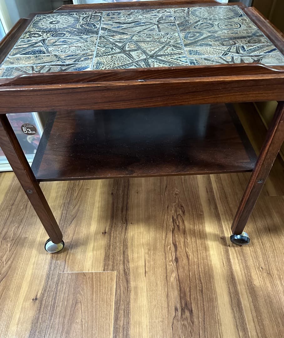 ロイヤルコペンハーゲン✖️ハスレヴ　アンモナイトサイドテーブル北欧家具ビンテージ