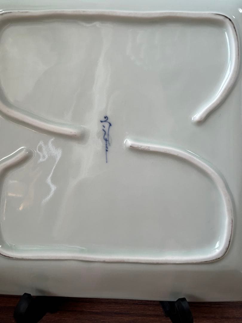 有田焼そうた窯　花弁紋9寸　正方形角盛皿