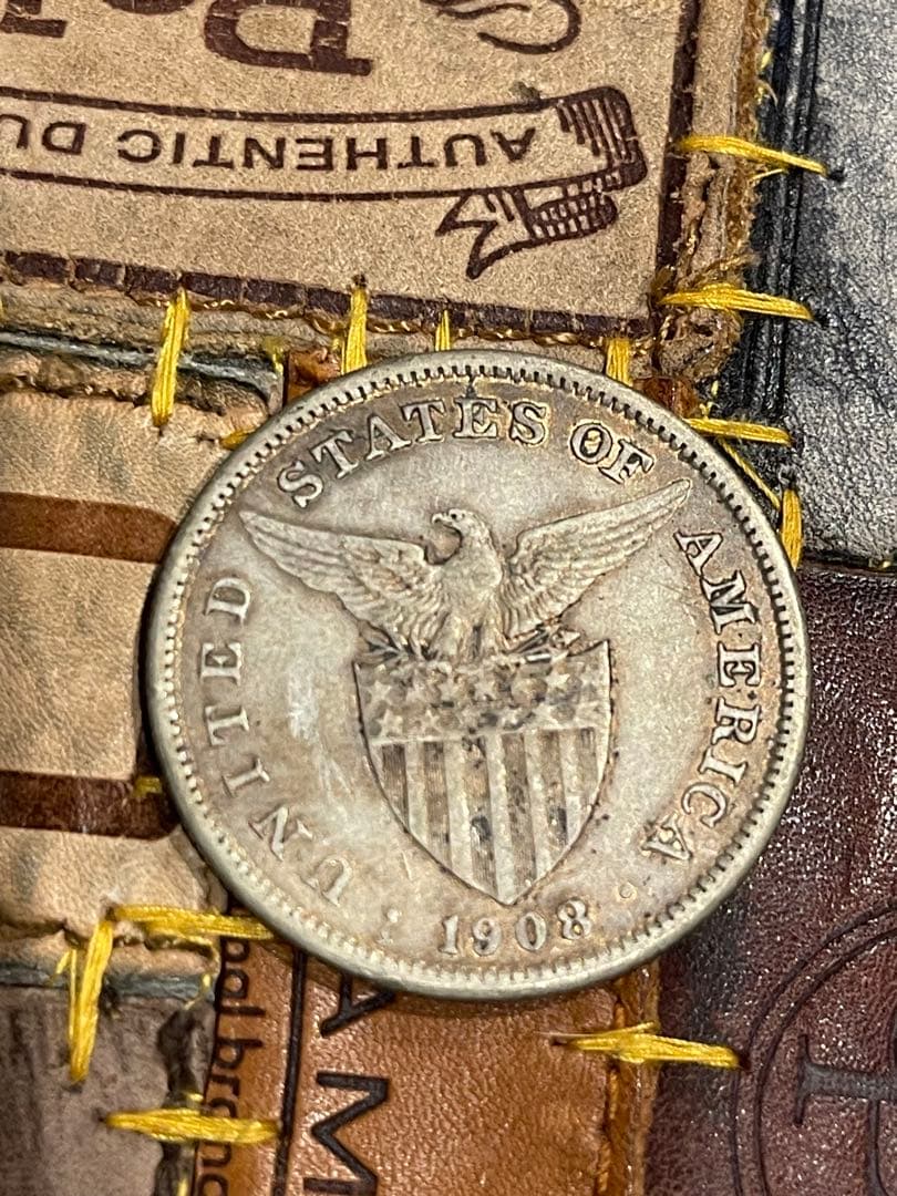アメリカ領フィリピン 1908年　1ペソ　銀貨