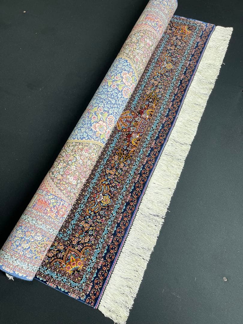 最高級 ペルシャ絨毯シルク イラン クム産 約225万ノット102×150cm