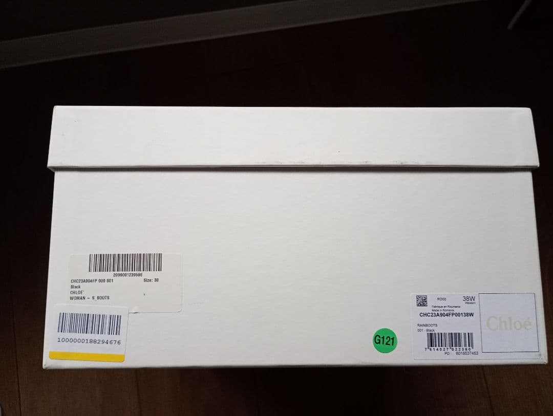 Chloe クロエ レインブーツ ラバー レイナ (ブラック) 38 25cm