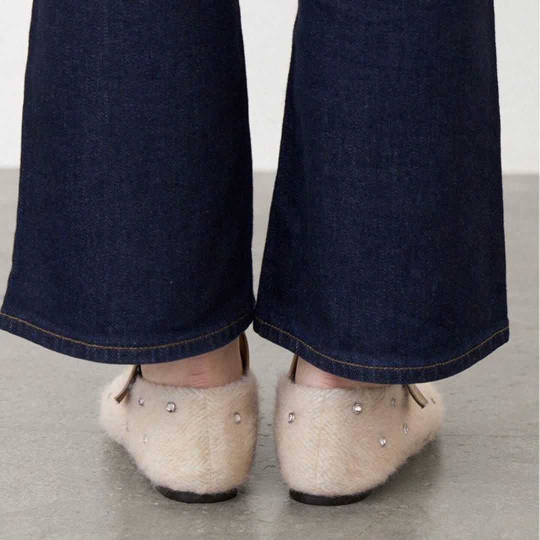 LE TALON GRISE EDGEスタッズメリージェーンフラット 23.5